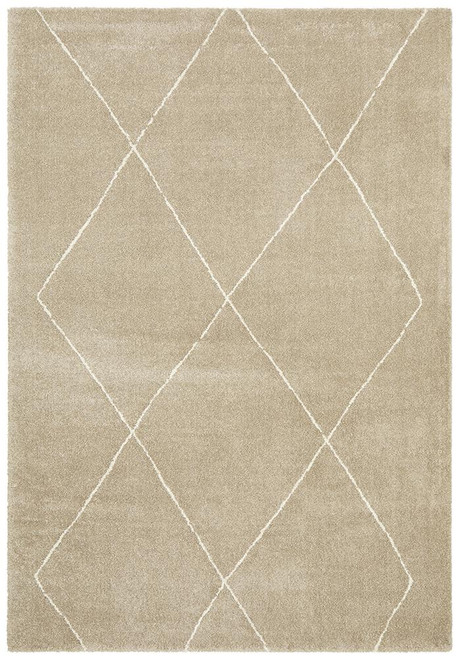 Brooklyn Zig Zag Plush Natural Rug