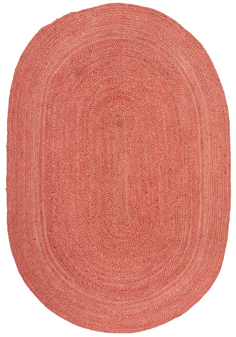 Ari Oval Terracotta Jute Rug