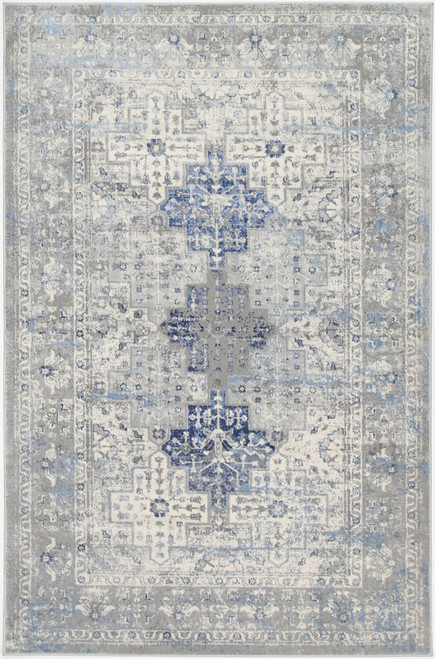 Sarah Transitional Blue Rug