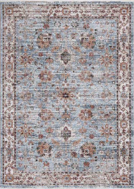 Cruz Transitional Blue Rug