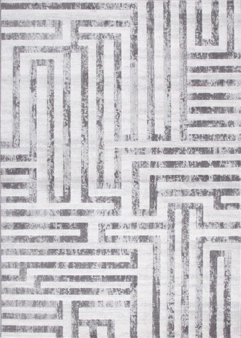 Remi Grey Maze Rug