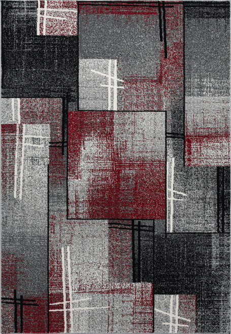 Nova Red Modern Rug
