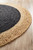 Alpine Black Jute Round Rug