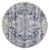 Evoke 253 White Navy Round Rug