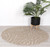 Coastal Zebra Beige Round Rug