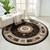 Aston Black Classic Round Rug