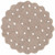 Nella Beige Scalloped Round