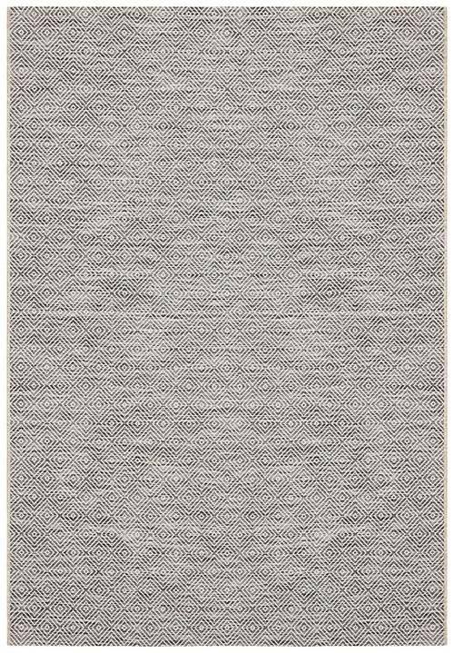 Terrace Grey Diamond Pattern Floor Rug - Rugs Express
