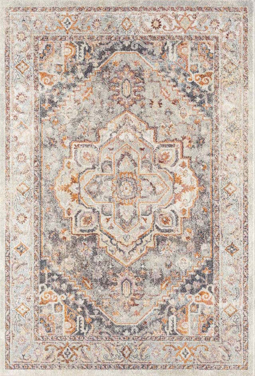 Rustic Rugs Grey Latia Grey Rustic Rug - Rugs Express
