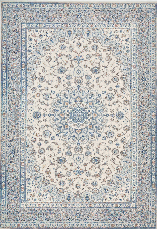 Moldova Kashan Ivory Wool Rug | Shop Traditional Rugs