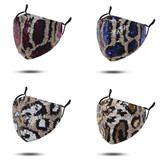 Clearance Leopard Bling Reusable Face Mask by Maskit