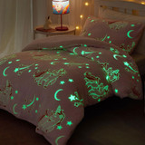 Unicorn Glow In The Dark Single Duvet Cover Set