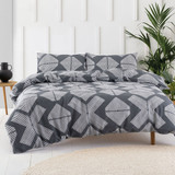 Aspen Charcoal Duvet Cover Set by Nu Edition