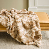 Vintage Squirrel Fawn Faux Fur Throw by Heirloom