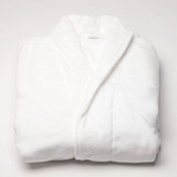 White Commercial Velour Bath Robe