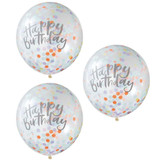 Pastel Party Confetti Balloons 30cm Happy Birthday