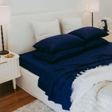 100% Bamboo Navy Sheet Set by Bamboo Haus