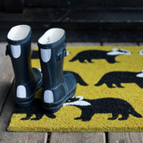 Kissing Badgers Doormat by Anorak