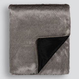 Elmwood Samira Slate Faux Fur Throw by Ollo