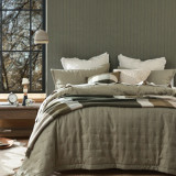 Laundered Linen Bedspread by MM Linen - Olive