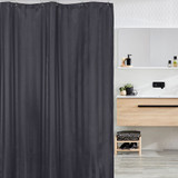 Commercial Charcoal Self Striped Shower Curtain (120 x 180cm)