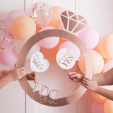 Hen Party Rose Gold Ring Photo Booth Frame