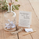 Botanical Wedding Guest Book Messages In Glass Bottle