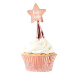 Twinkle Twinkle  Cupcake Toppers - Rose Gold