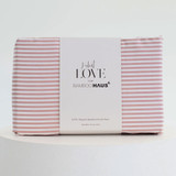 Juliet Love Pink Rose French Stripe Bamboo Sheet Separates by Bamboo Haus