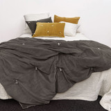 Charcoal Oakura Quilt by Linens and More