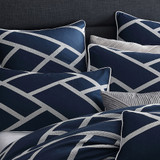 Kennedy Navy Duvet Cover Set by Private Collection
