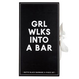 Matte Black Barware - Cardboard Book Set by Santa Barbara Design Studio