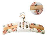 Peaches and Green Padded Coat Hangers Set of 3 by Linens and More