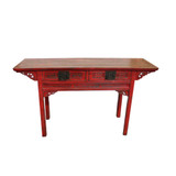 Antique Canton Console Red by Le Forge