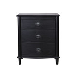 French Bedside Drawer 3 Black by Le Forge