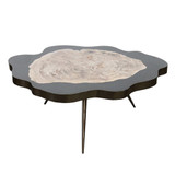 Petrified Wood Wave Coffee Table by Le Forge