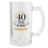 Sip Celebration 40th Beer Glass by Splosh