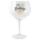 Sip Celebration Birthday Girl Balloon Glass by Splosh