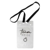 Hen Weekend The Bride Hen Party Drink Pouch with Straw & Lanyard x6