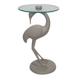 Textured Crane Off White Table by Le Forge