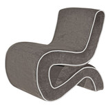 Scroll Charcoal Occasional Chair by Le Forge