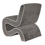 Scroll Charcoal Occasional Chair by Le Forge