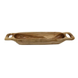 Teak Root Oval Tray by Le Forge