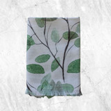 Green Leaves Kitchen Towel by Baksana