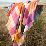 Rainbow Gingham Beach Sarong by One Hour North