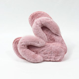 Light Pink Jandal Plush Slippers by Honeydew