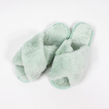 Mint Crossover Plush Slippers by Honeydew