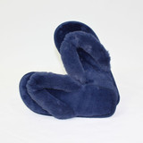 Navy Jandal Plush Slippers by Honeydew