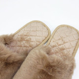 Caramel Classic Slide Plush Slippers by Honeydew