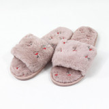 Blush Cherry Plush Slippers by Honeydew